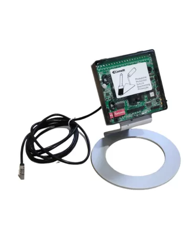 ipower-Halterung mit Tischfuß und Netzteil.